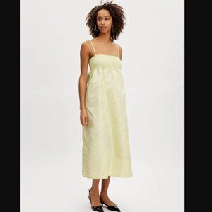 Juniper empire waist, yellow midi European sundress XL